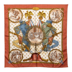 エルメス カレ90 Napoleon ナポレオン スカーフ 大判スカーフ マルチカラー シルク レディース HERMES 中古
