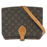 ルイ ヴィトン モノグラム カルトシエール GM ショルダーバッグ M51252 ブラウン PVC レザー レディース LOUIS VUITTON 中古
