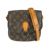ルイ ヴィトン モノグラム サンクルー MM ショルダーバッグ ポシェット M51243 ブラウン PVC レザー レディース LOUIS VUITTON 中古