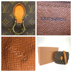 ルイ ヴィトン モノグラム サンクルー MM ショルダーバッグ ポシェット M51243 ブラウン PVC レザー レディース LOUIS VUITTON 中古