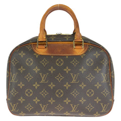 ルイ ヴィトン モノグラム トゥルーヴィル ハンドバッグ M42228 ブラウン PVC レザー レディース LOUIS VUITTON 中古