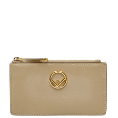 フェンディ エフイズ コインケース 8M0348 グレージュ レザー レディース FENDI 中古