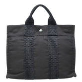 エルメス エールライン PM トートバッグ グレー シルバー金具 キャンバス レディース HERMES 中古