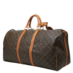 ルイ ヴィトン モノグラム キーポル バンドリエール55 ボストンバッグ M41414 ブラウン PVC レザー レディース LOUIS VUITTON 中古