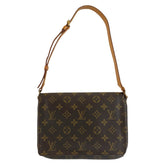 ルイ ヴィトン モノグラム ミュゼットタンゴ ショート ショルダーバッグ M51257 ブラウン PVC レザー レディース LOUIS VUITTON 中古