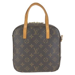 ルイ ヴィトン モノグラム スポンティーニ ショルダーバッグ ハンドバッグ 2WAY M47500 ブラウン PVC レザー レディース LOUIS VUITTON 中古