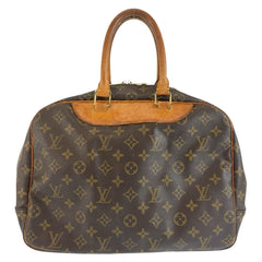 ルイ ヴィトン モノグラム ドーヴィル ハンドバッグ ボストンバッグ M47270 ブラウン PVC レザー レディース LOUIS VUITTON 中古