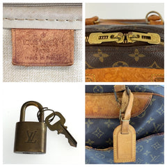 ルイ ヴィトン モノグラム ドーヴィル ハンドバッグ ボストンバッグ M47270 ブラウン PVC レザー レディース LOUIS VUITTON 中古