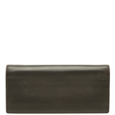 ロエベ アナグラム 長財布 ダークブラウン レザー メンズ LOEWE 中古