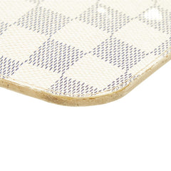 ルイ ヴィトン ダミエアズール ネヴァーフル 付属ポーチ ホワイト PVC レザー レディース LOUIS VUITTON 中古