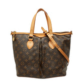 ルイ ヴィトン モノグラム パレルモPM ハンドバッグ ショルダーバッグ 2WAY M40145 ブラウン PVC レザー レディース LOUIS VUITTON 中古
