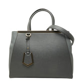 フェンディ トゥージュール ハンドバッグ 2WAY ショルダーバッグ グレー レザー レディース FENDI 中古