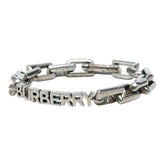 バーバリー ロゴ ブレスレット シルバー メタル レディース BURBERRY 中古