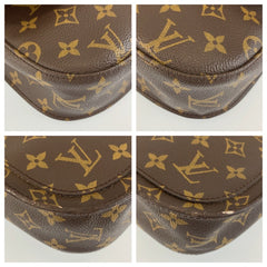 ルイ ヴィトン モノグラム サンクルー ショルダーバッグ ポシェット M51242 ブラウン PVC レザー レディース LOUIS VUITTON 中古