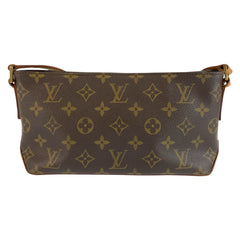 ルイ ヴィトン モノグラム トロター ショルダーバッグ ポシェット M51240 ブラウン PVC レザー レディース LOUIS VUITTON 中古