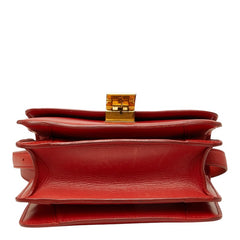 セリーヌ クラシックボックス ショルダーバッグ レッド レザー レディース CELINE 中古