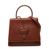 ロエベ バルセロナ ハンドバッグ 2WAY ショルダーバッグ ブラウン レザー レディース LOEWE 中古