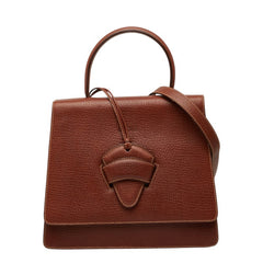 ロエベ バルセロナ ハンドバッグ 2WAY ショルダーバッグ ブラウン レザー レディース LOEWE 中古