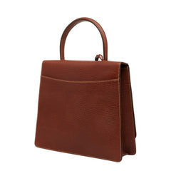 ロエベ バルセロナ ハンドバッグ 2WAY ショルダーバッグ ブラウン レザー レディース LOEWE 中古