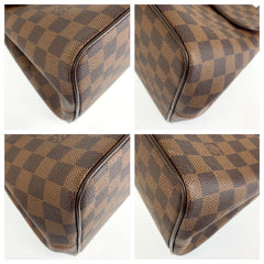 ルイ ヴィトン ダミエ ベルガモPM ハンドバッグ ショルダーバッグ 2way N41167 ブラウン PVC レディース LOUIS VUITTON 中古
