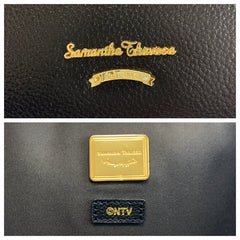 サマンサタバサ トートバッグ ショルダーバッグ ブラック 黒 レザー レディース Samantha Thavasa 中古