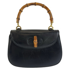 グッチ バンブー ハンドバッグ 000 46 0188 ブラック レザー レディース GUCCI 中古