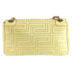 ヴェルサーチェ チェーンショルダーバッグ ポシェット イエロー エナメル レディース VERSACE 中古