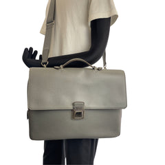 ルイ ヴィトン タイガ ヴァシリGM ビジネスバッグ ブリーフケース ショルダーバッグ M32638 グレー レザー メンズ LOUIS VUITTON 中古
