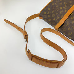 ルイ ヴィトン モノグラム ソミュール35 ショルダーバッグ メッセンジャーバッグ M42254 ブラウン PVC レザー メンズ LOUIS VUITTON 中古