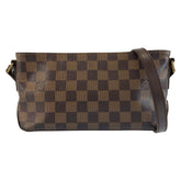 ルイ ヴィトン ダミエ トロター ショルダーバッグ ポシェット N48049 ブラウン PVC レディース LOUIS VUITTON 中古