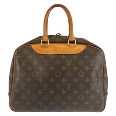 ルイ ヴィトン モノグラム ドーヴィル ハンドバッグ ボストンバッグ M47270 ブラウン PVC レザー レディース LOUIS VUITTON 中古