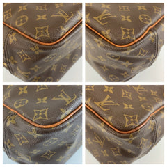ルイ ヴィトン モノグラム ドーヴィル ハンドバッグ ボストンバッグ M47270 ブラウン PVC レザー レディース LOUIS VUITTON 中古