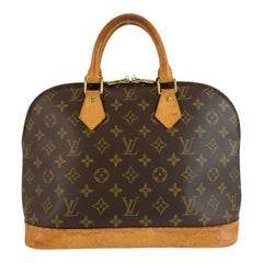 ルイ ヴィトン モノグラム アルマ ハンドバッグ M51130 ブラウン PVC レザー レディース LOUIS VUITTON 中古