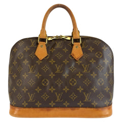 ルイ ヴィトン モノグラム アルマ ハンドバッグ ボストンバッグ M51130 ブラウン PVC レザー レディース LOUIS VUITTON 中古