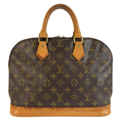 ルイ ヴィトン モノグラム アルマ ハンドバッグ ボストンバッグ M51130 ブラウン PVC レザー レディース LOUIS VUITTON 中古