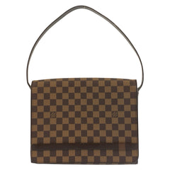 ルイ ヴィトン ダミエ トライベッカ カレ ショルダーバッグ N51161 ブラウン PVC レディース LOUIS VUITTON 中古