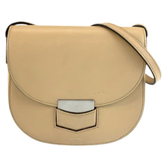 セリーヌ スモール トロッター ショルダーバッグ ポシェット ベージュ レザー レディース CELINE 中古