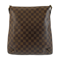 ルイ ヴィトン ダミエ ミュゼット ショルダーバッグ メッセンジャーバッグ N51302 ブラウン PVC レディース LOUIS VUITTON 中古