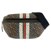 バーバリー TBモノグラム ボディバッグ ウエストポーチ バムバッグ ブラウン PVC メンズ BURBERRY 中古
