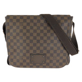ルイ ヴィトン ダミエ ブルックリンMM ショルダーバッグ メッセンジャーバッグ N51211 ブラウン PVC メンズ LOUIS VUITTON 中古