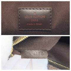 ルイ ヴィトン ダミエ ブルックリンMM ショルダーバッグ メッセンジャーバッグ N51211 ブラウン PVC メンズ LOUIS VUITTON 中古