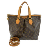 ルイ ヴィトン モノグラム パレルモPM ハンドバッグ ショルダーバッグ 2way M40145 ブラウン PVC レザー レディース LOUIS VUITTON 中古