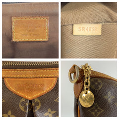 ルイ ヴィトン モノグラム パレルモPM ハンドバッグ ショルダーバッグ 2way M40145 ブラウン PVC レザー レディース LOUIS VUITTON 中古