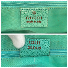 グッチ GGキャンバス トートバッグ ショルダーバッグ 113017 グリーン ベージュ キャンバス レディース GUCCI 中古