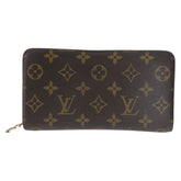ルイ ヴィトン モノグラム ポルトモネジップ 長財布 ロングウォレット M61727 ブラウン PVC レディース LOUIS VUITTON 中古
