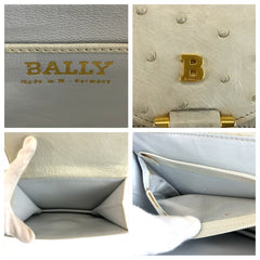 バリー ハンドバッグ グレー オーストリッチ レディース BALLY 中古