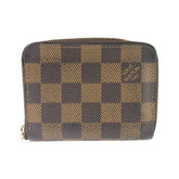 ルイ ヴィトン ダミエ ジッピーコインパース コインケース 小銭入れ カードケース N63070 ブラウン PVC レディース LOUIS VUITTON 中古