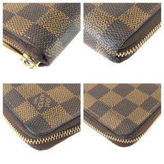 ルイ ヴィトン ダミエ ジッピーコインパース コインケース 小銭入れ カードケース N63070 ブラウン PVC レディース LOUIS VUITTON 中古