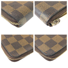 ルイ ヴィトン ダミエ ジッピーコインパース コインケース 小銭入れ カードケース N63070 ブラウン PVC レディース LOUIS VUITTON 中古