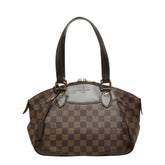 ルイ ヴィトン ダミエ ヴェローナPM ハンドバッグ N41117 ブラウン PVC レザー レディース LOUIS VUITTON 中古